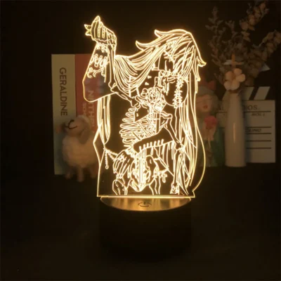 3d Lamp Black Butler Undertaker Manga Japanese Anime 3D Night Light for Cute Birthday Colorful Gift - Black Butler Merch