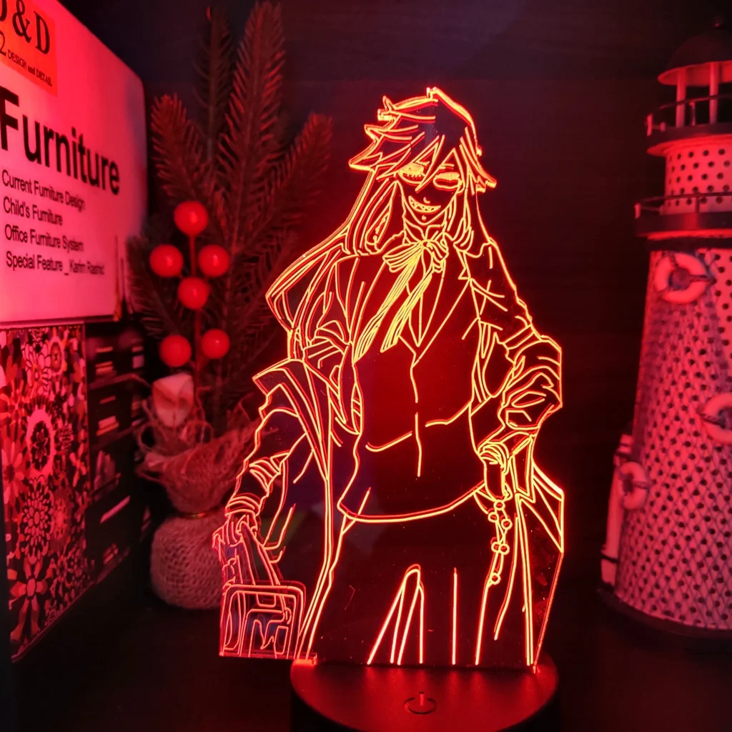 Anime Figure Night Lights Black Butler Grell Sutcliff LED Lamp 3D Action Figure Children Toys Doll 1 scaled - Black Butler Merch