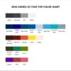 tank top color chart - Black Butler Merch