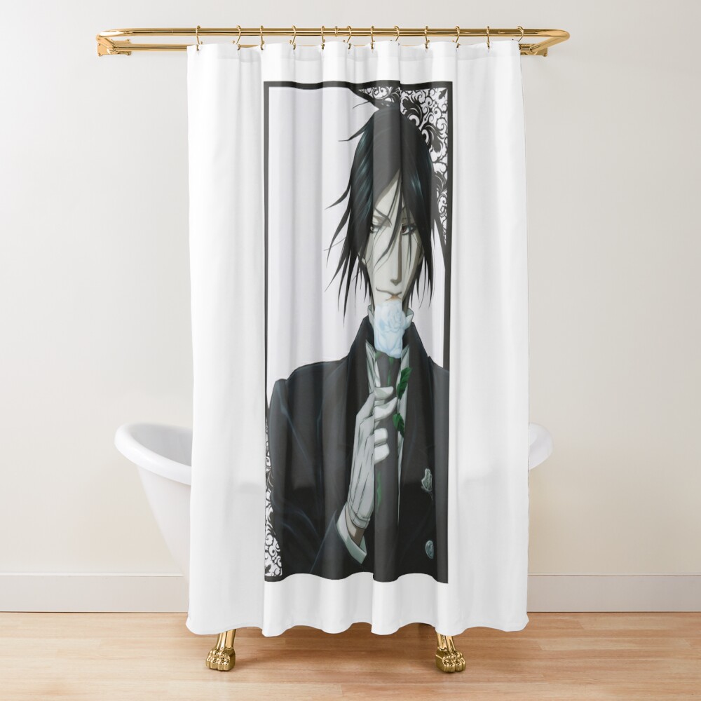 Black Butler Merchandise Sebastian Michaelis Shower Curtain - Black Butler Merch