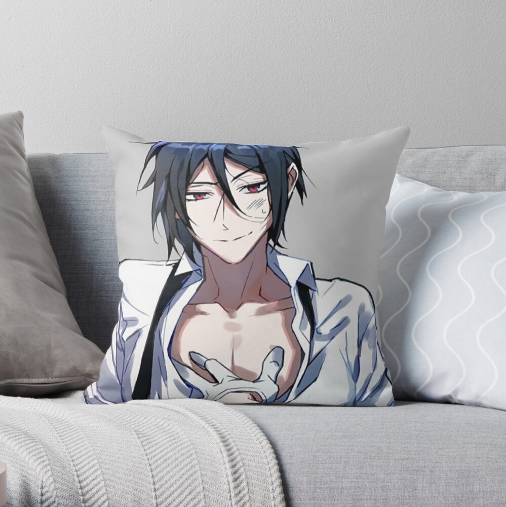 Sebastian Michaelis Body Pillow Throw Pillow Throw Pillow - Black Butler Merch